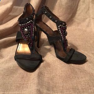 Nine West Black embellished Heels